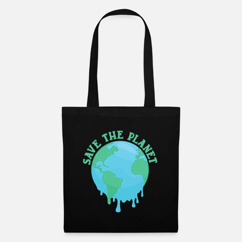 Save The Planet - Stoffbeutel - Schwarz