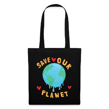 Save Our Planet Climate Change Sustainable - Tote Bag - black - Front
