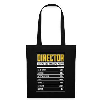 Réalisateur Réalisateur Nutrition Facts Film Film - Sac en tissu - noir - Devant