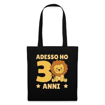 Children 3rd birthday lion 3 years old - Tote Bag - black - Front