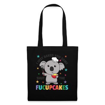 Je viens de vous faire cuire un peu fermer les fucupcakes koala - Sac en tissu - noir - Devant