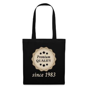 Premium Quality since 1983 - Stoffbeutel - Schwarz - Vorne