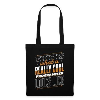 À quoi ressemble un programmeur vraiment cool - Sac en tissu - noir - Devant