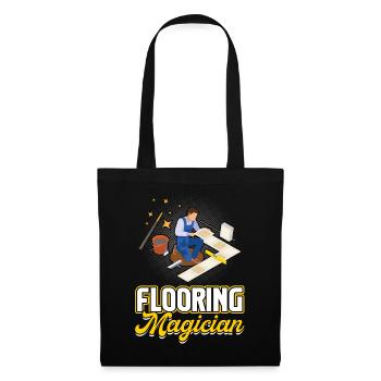 Magicien des revêtements de sol - Installateur de revêtements de sol - Sac en tissu - noir - Devant