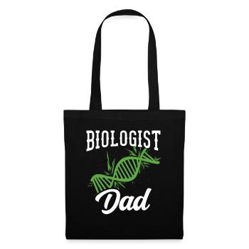 Biologe Papa Biologielehrer Biologin Biologie - Stoffbeutel - Schwarz - Vorne