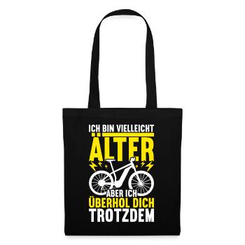 E Bike E-Bike Elektrofahrrad Elektrorad - Stoffbeutel - Schwarz - Vorne