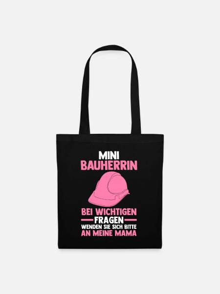 Bauherrin - Stoffbeutel - Schwarz