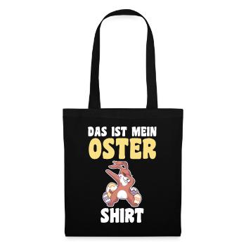 Osterhase Hase Ostern - Stoffbeutel - Schwarz - Vorne