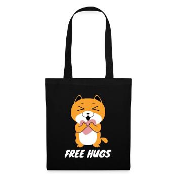 Free Hugs - Cute Dog Heart - Tote Bag - black - Front