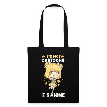 It's Not Cartoons It' Anime I Chibi Kawaii Otaku - Tote Bag - black - Front