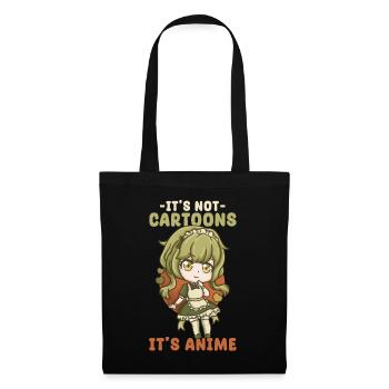 It's Not Cartoons It' Anime I Chibi Kawaii Otaku - Tote Bag - black - Front