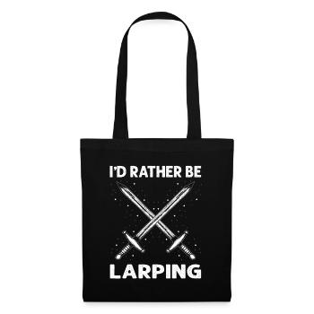 Citation de jeu de rôle pour Larper et Larp - Sac en tissu - noir - Devant
