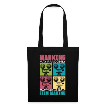 Filmmaking Warning May Randomly Start Film Cinema - Tote Bag - black - Front