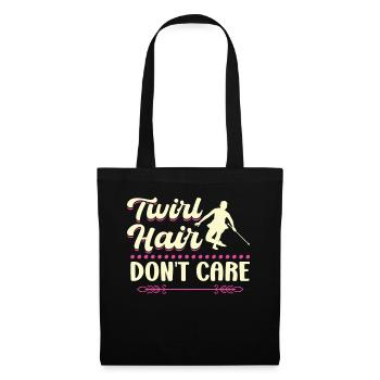 Twirl Hair - Don't Care - Baton Twirler - Stoffbeutel - Schwarz - Vorne
