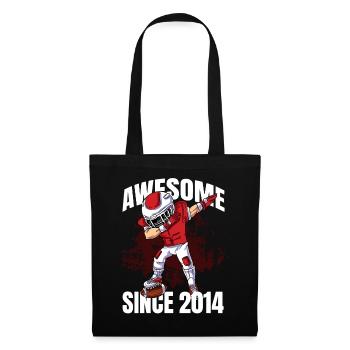 Awesome Since 2014 - 9th Football Player Birthday - Tote Bag - black - Front