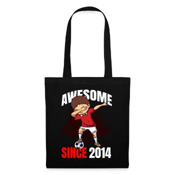 Awesome Since 2014 - 9th Soccer Player Birthday - Tote Bag - black - Front