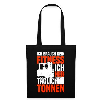 Gabelstaplerfahrer Gabelstapler Staplerfahrer - Stoffbeutel - Schwarz - Vorne
