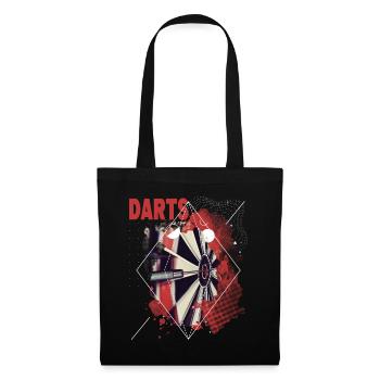 Fléchettes, jeu de fléchettes, jeu de fléchettes, fléchettes, joueurs de fléchettes - Sac en tissu - noir - Devant