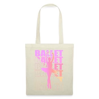 Ballett, Ballerina, Girl, Mädchen, Tanzen - Stoffbeutel - Natur - Vorne