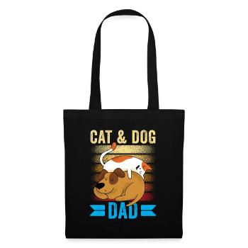 Cat and Dog Daddy Boy Type Lover Cats - Tote Bag - black - Front