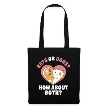 Cats or dogs, how about both cats - Tote Bag - black - Front