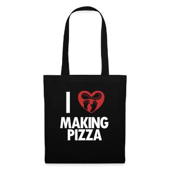 J’adore faire pizza plateau pizza pizza four pizza pizza - Sac en tissu - noir - Devant