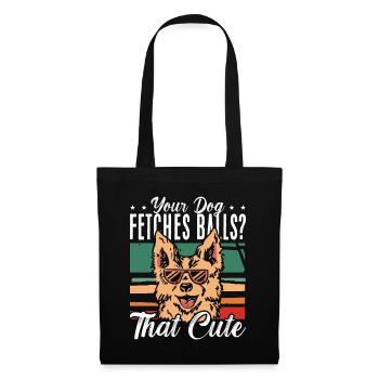 Animal Trainer Your Dog Fetches Balls Retro Pet - Tote Bag - black - Front