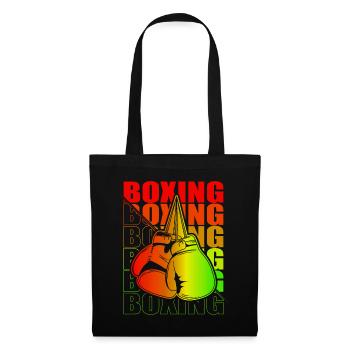 Boxen Martial Arts Boxing Box Club Boxer - Stoffbeutel - Schwarz - Vorne