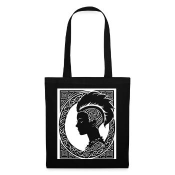 Fantasy Post Punk Celtic Tribal Art Batcave Girl - Tote Bag - black - Front