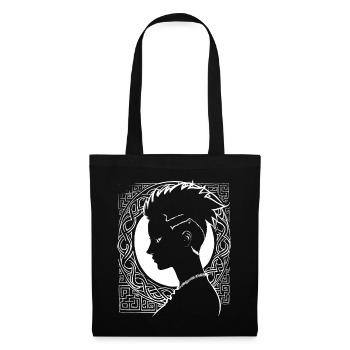 Fantasy Post Punk Celtic Tribal Art Batcave Girl - Tote Bag - black - Front