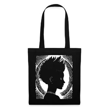 Fantasy Post Punk Celtic Tribal Art Batcave Girl - Tote Bag - black - Front