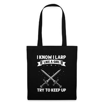 Larping pour les jeux de rôle fantastiques et les combats à l’épée - Sac en tissu - noir - Devant