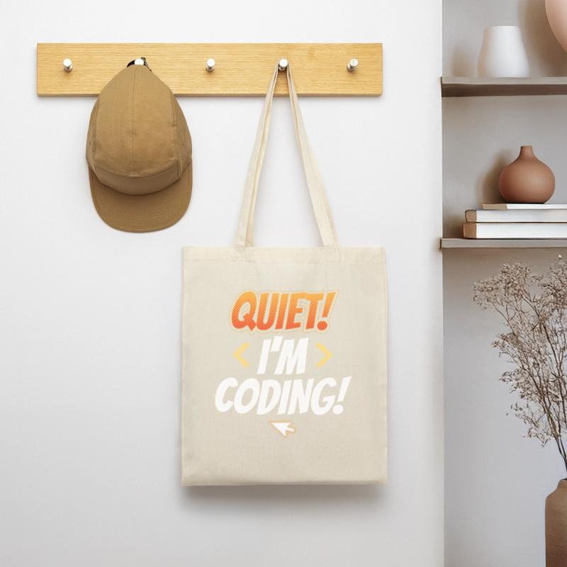Leise Ich Programmiere Coding Coder Programmieren Stoffbeutel