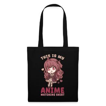 This Is My Anime Watching Shirt I Kawaii Otaku - Stoffbeutel - Schwarz - Vorne