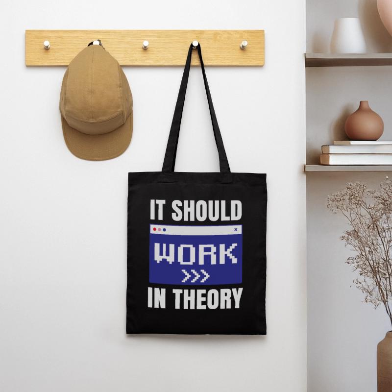 In theory, it should work coding code Tote Bag