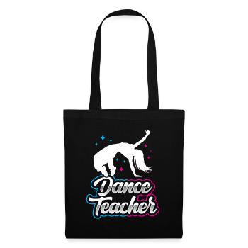 Professeur de danse Cours de danse École de danse Professeur de danse - Sac en tissu - noir - Devant