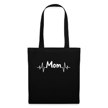 Maman battement de cœur - Sac en tissu - noir - Devant
