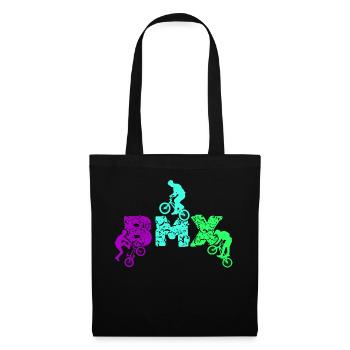 Tenue de vélo vintage, vélo urbain freestyle BMX - Sac en tissu - noir - Devant