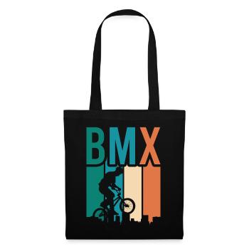 Tenue de vélo vintage, vélo urbain freestyle BMX - Sac en tissu - noir - Devant