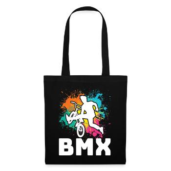 vintage Bike Outfit, Fahrrad Urban Freestyle BMX - Stoffbeutel - Schwarz - Vorne