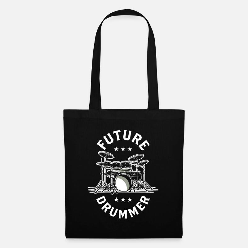 Zukünftiger Schlagzeuger Schlagzeug Drum Drummer - Stoffbeutel - Schwarz