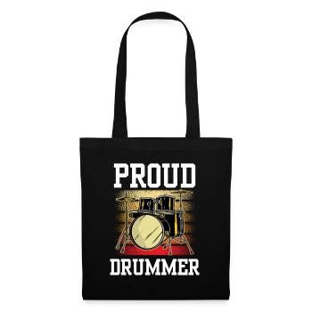 Proud Drummer Drums Drumming - Tote Bag - black - Front