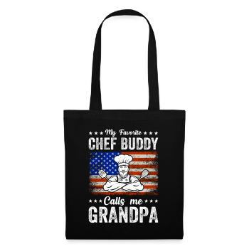 Mon copain chef préféré m’appelle grand-père nourriture cooki - Sac en tissu - noir - Devant