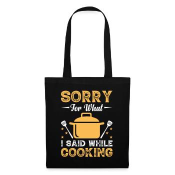 Désolé pour ce que j’ai dit en cuisinant des chefs chef Coo - Sac en tissu - noir - Devant