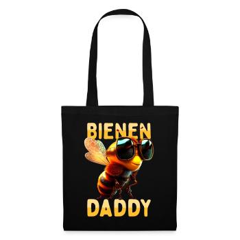 Bienen Daddy Honig Bienenzüchter Papa Vatertag Dad - Stoffbeutel - Schwarz - Vorne