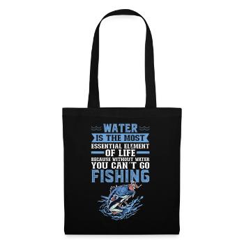 Water Is For Fishing - Fisherman And Angler - Tote Bag - black - Front