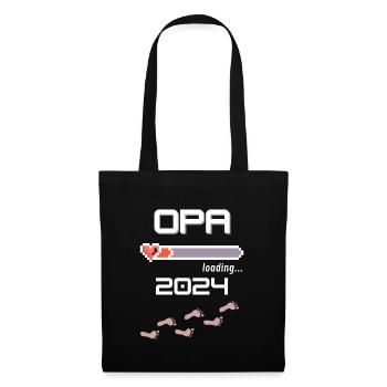 Opa 2024 loading... - Stoffbeutel - Schwarz - Vorne