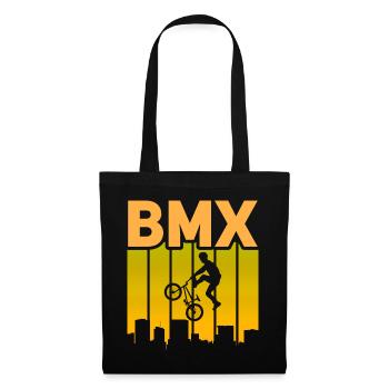 Tenue de vélo vintage, vélo urbain freestyle BMX - Sac en tissu - noir - Devant