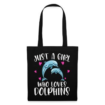 Just A Girl Who Loves Dolphins - Tote Bag - black - Front