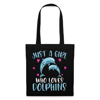 Just A Girl Who Loves Dolphins - Tote Bag - black - Front